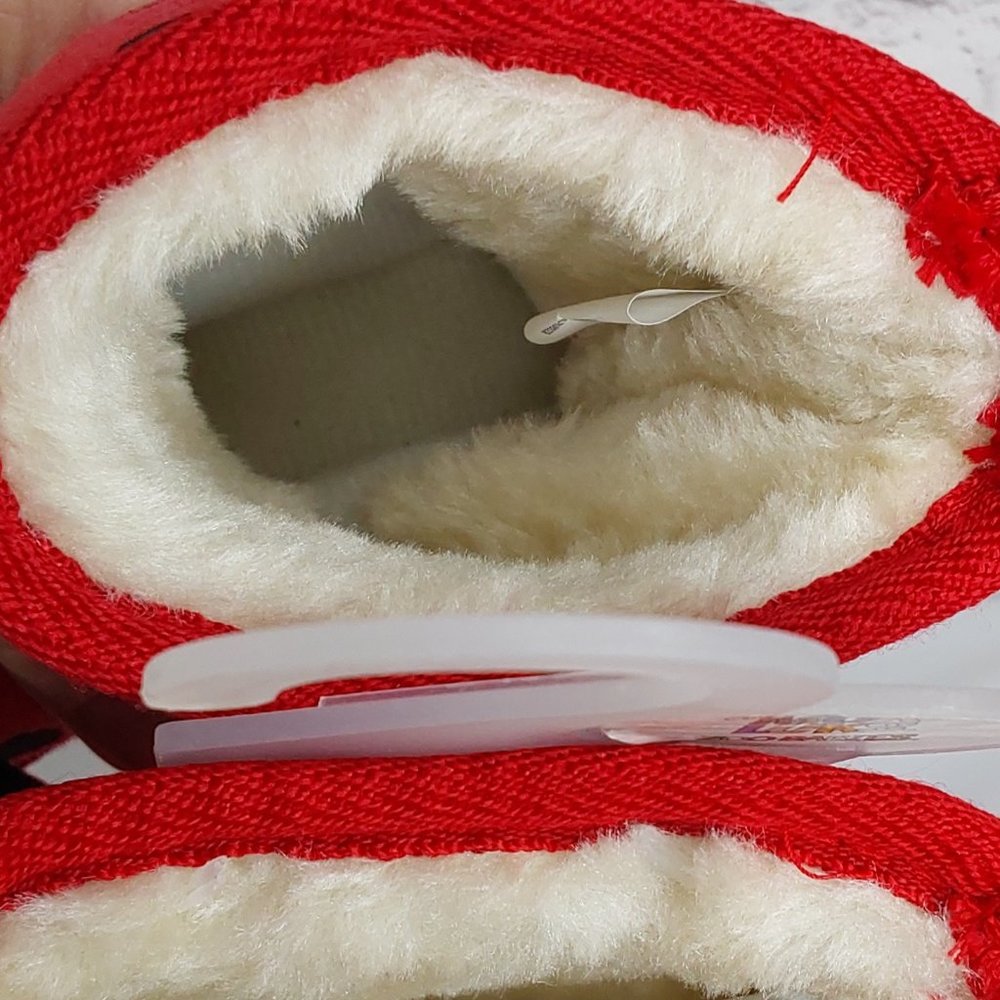 'MUK~LUKS' 'ZOO~BABIES' FUZZY LINED LADYBUG SLIP~ON BOOTS - Picture 7 of 16